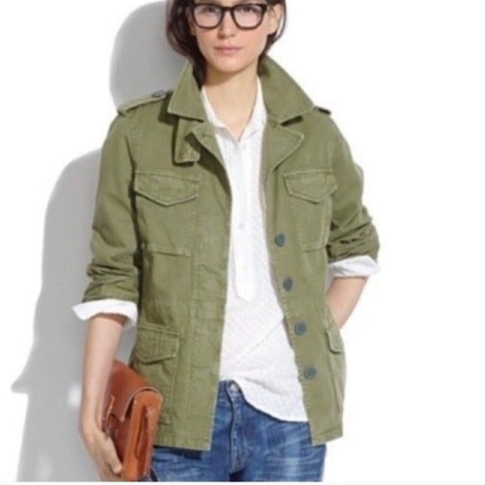 Madewell Outbound Jacket Size S Military Cargo Utility Funnel‎ Neck